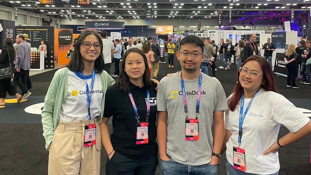 (Dari kiri) Rizqia Nur Fadhila dari Coinvestasi, Felita Setiawan dari ICN, Glenn Ardi dari CoinDesk Indonesia, Joditha Winatajaya dari Coinfest Asia. (Foto ICN)