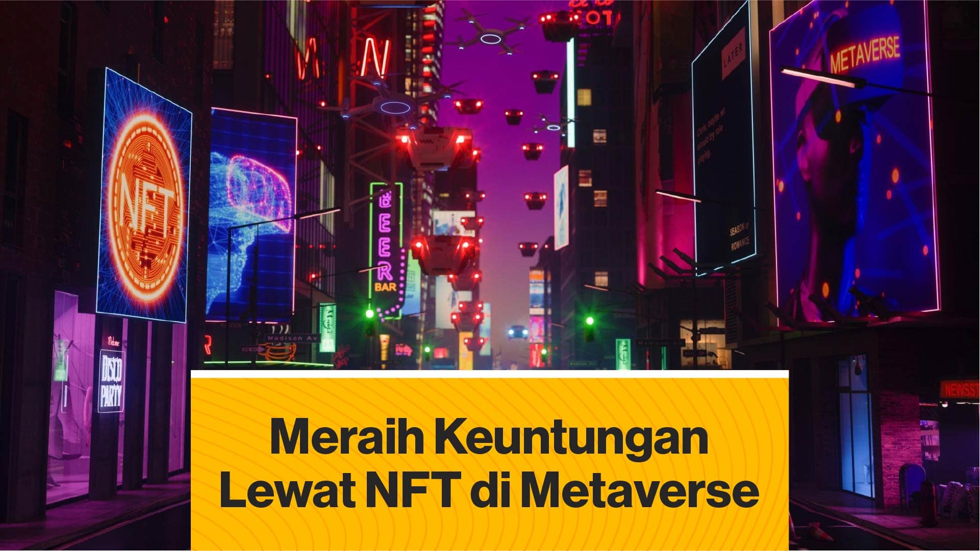 Salah satu contoh penggunaan NFT di _metaverse_ adalah dengan membeli aset tanah virtual. (Foto CDI)